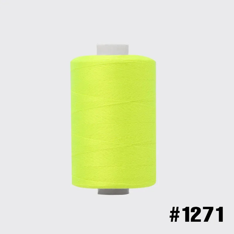 1 Roll 1000 Yards Colored Thread For Household Sewing, Fluorescent Color Series, Multifunctional Polyester 402 Sewing Thread