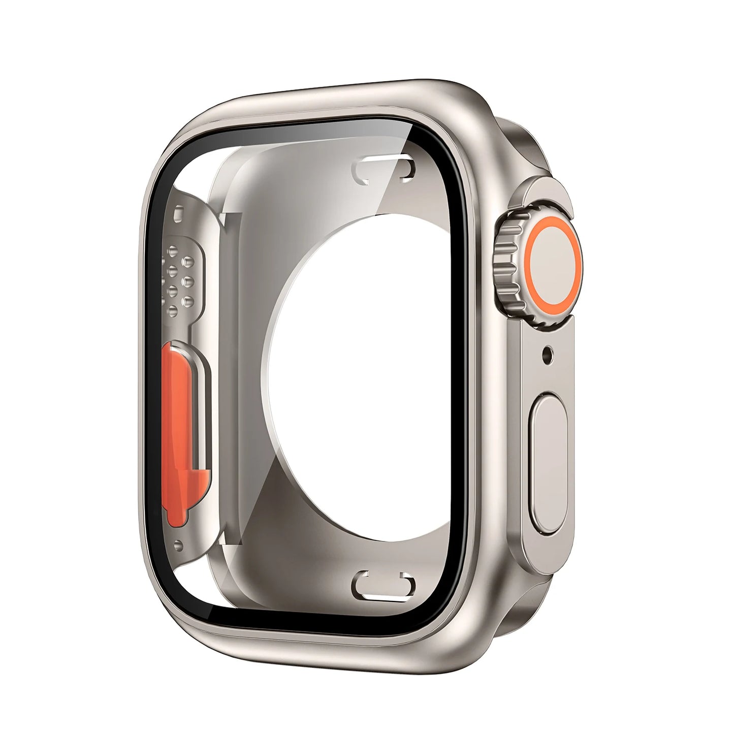 Screen Protector Cover for Apple Watch 45mm 44mm 40mm 41mm Hard PC Front Rear Bumper Case iwatch 9 8 7 SE 6 5 4 Change To Ultra