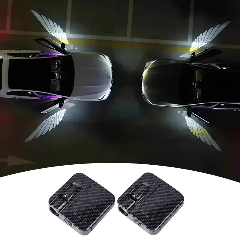 Car welcome light, car door light, sensing angel wing, car projector, atmosphere decoration, modified car door welcome light