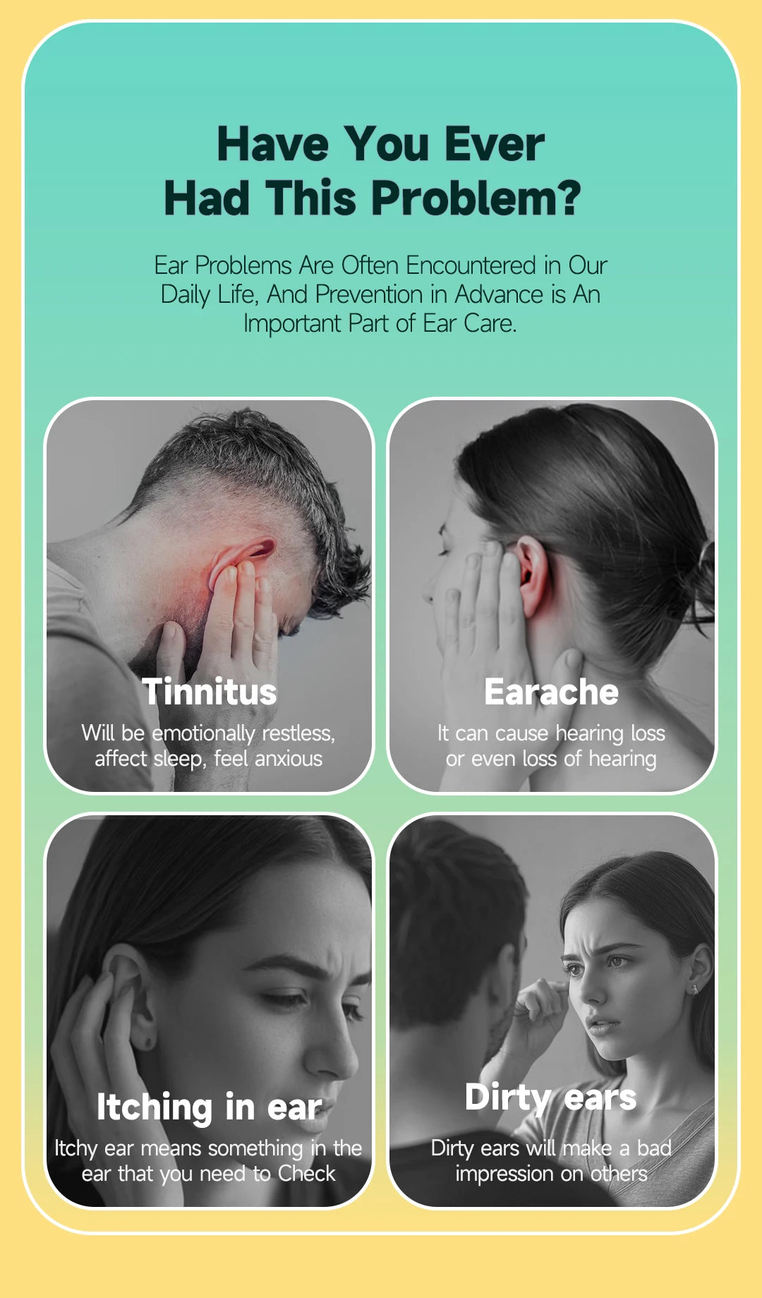 New 3.9mm 1080P HD Wireless Otoscope Ear Camera Ear Clearing Scope With 6LEDs for Kids and Adults Support Android and iPhone