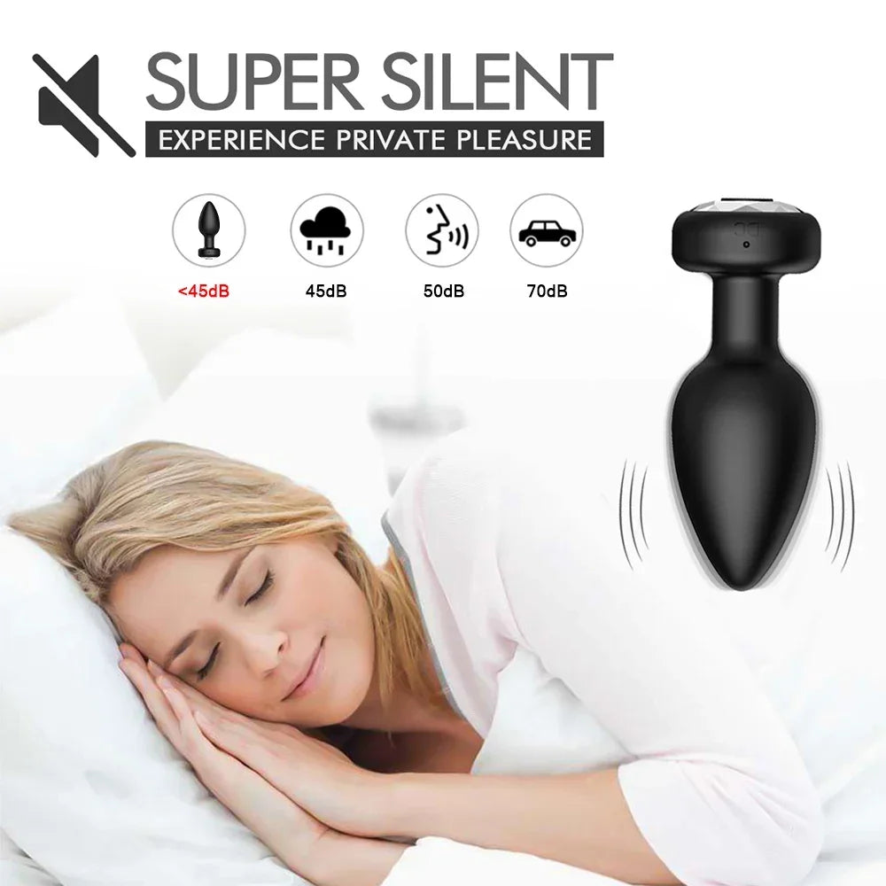Anal Plug Vibrator for Men Butt Plug Portable Massager Wireless Remote Control Dildo Vibration Sex Toys for Male Adult Toys 18+