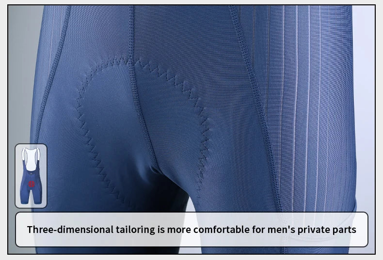 X-TIGER Blue Pro Men's Cycling Bib Shorts Bretelle Cyclist MTB Road Tights Bicycle Clothing ST-MULTI Cushion For 7 Hours Riding