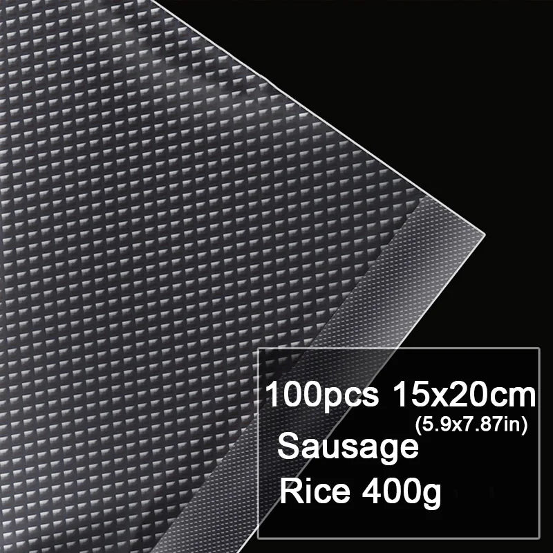 100PCS/LOT vacuum sealer Plastic Storage bag for vacuum sealing machine for pack food saver Packaging Rolls packer seal bags