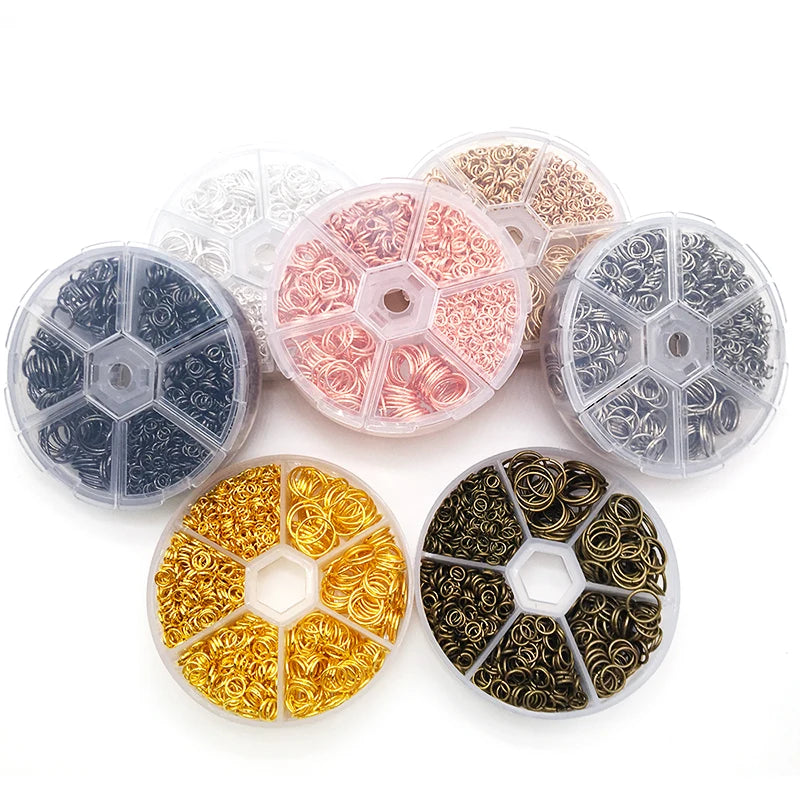 1Box Metal Open Jump Rings Split Rings Connectors Iron Open Jump ring For Diy Jewelry Making(4mm 6mm 8mm 10mm)