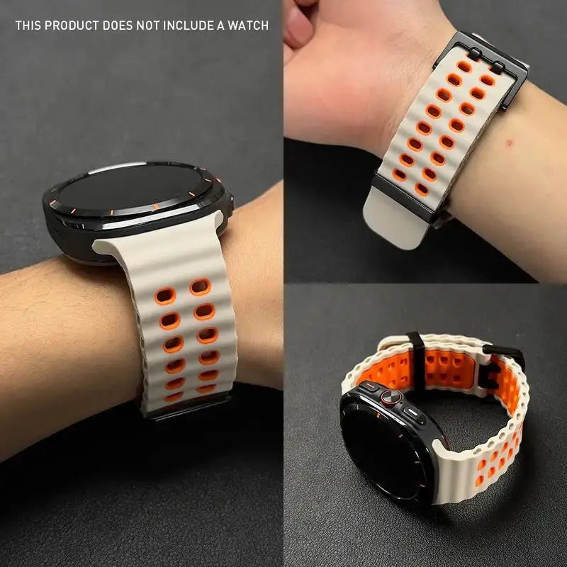 Ocean Strap for Samsung Galaxy Watch Ultra 2025 Sports Silicone Band for Galaxy Watch 8-7 Ultra 47mm Official Original Wristband