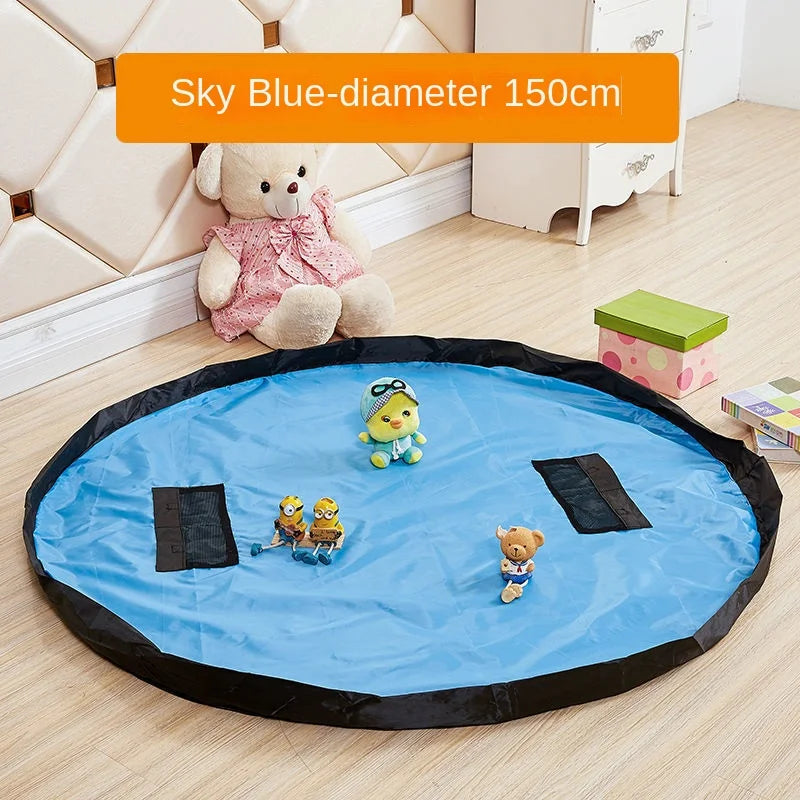 Toy storage bag Large capacity storage bucket bundle pocket Children's toy building blocks organizer mat storage bag play table