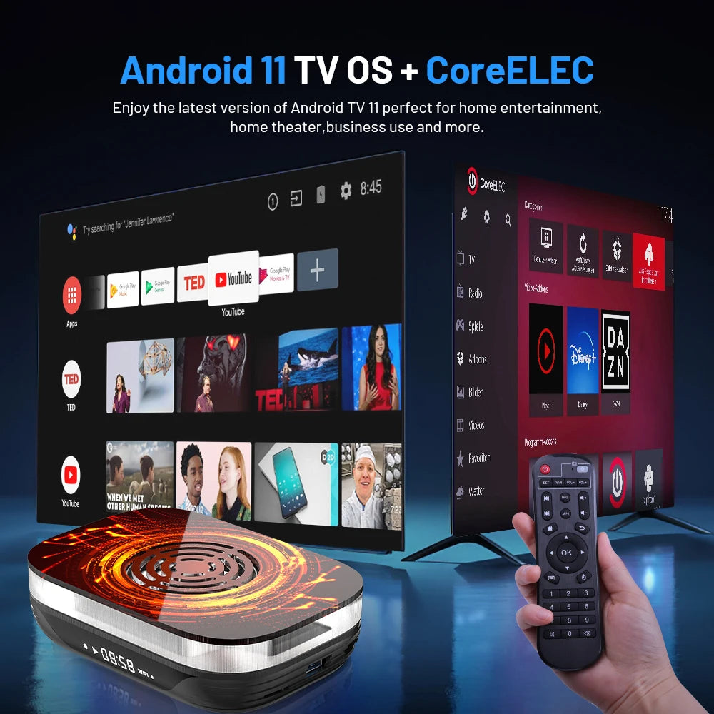 KINHANK Amlogic S905X4 Retro Video Game Console Super Console X4 Plus 90000 Game for 60+ Emulators Arcade/MAME/NAOMI 4K HD TVBox