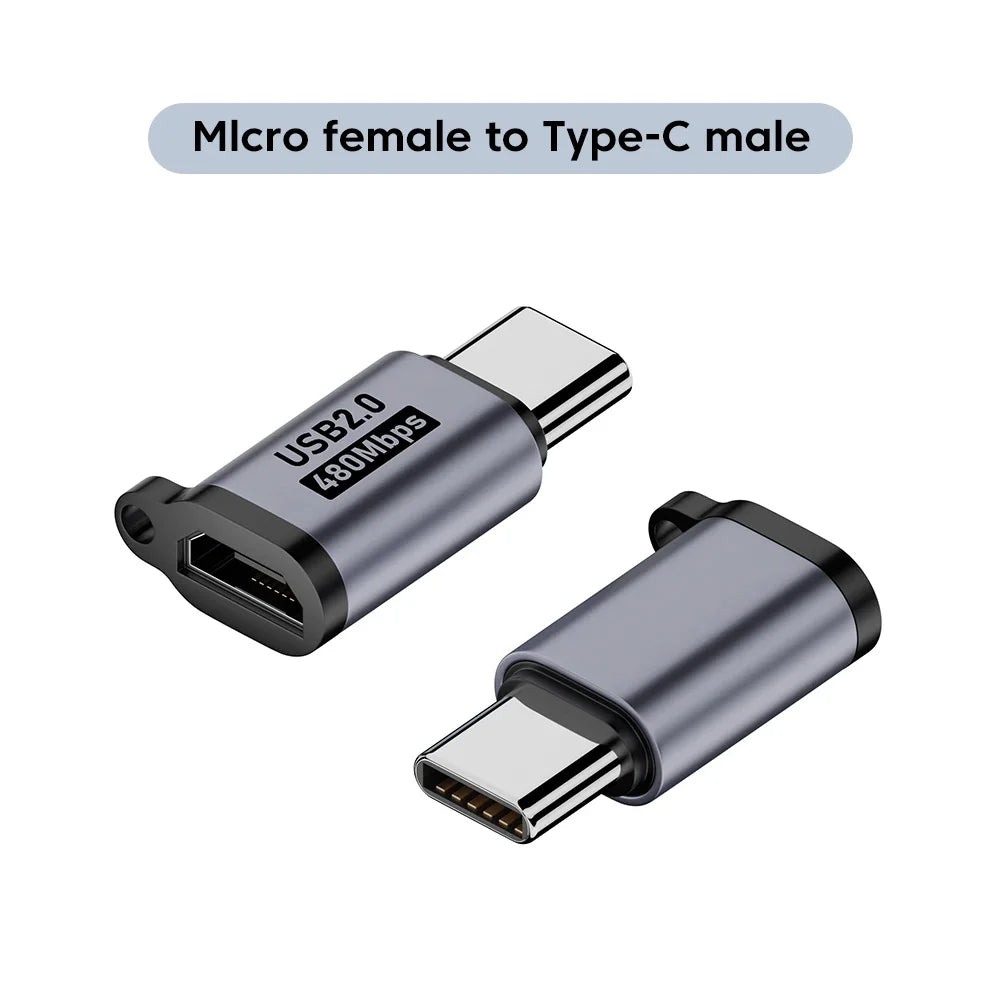 Type-c to Micro,Micro to Type c,type c to mini usb,Micro to mini usb adapter,Famele to Male adapter for 480Mbps data Transfer