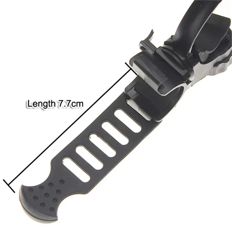 20-45mm Bicycle Flashlight Holder Mount 360° Adjustable Rubber Straps Cycle Bike Front Torch LED Headlight Clamp Clip Bracket