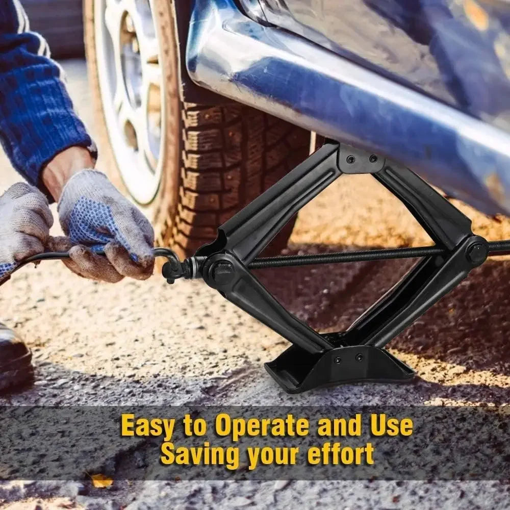 Car Jack 0.8T/1T/2T Portable Labor-saving Hand-cranked Car Scissor Jack Car Repair and Tire Replacement Special Tool for Car SUV