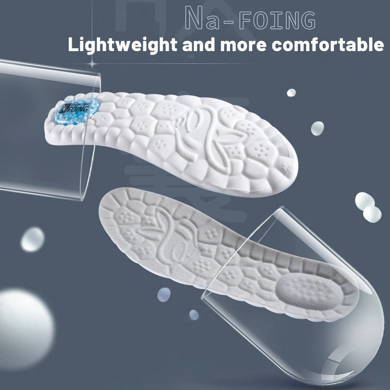 1 pair of newly upgraded rice capsule insoles, comfortable lightweight breathable running insoles