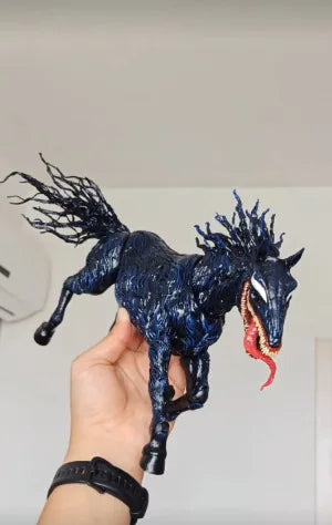 New Venom Horse Action Figure Joint Movable Toys Change Face Statue Model Doll Collectible Decorate For Kids Toy Gift