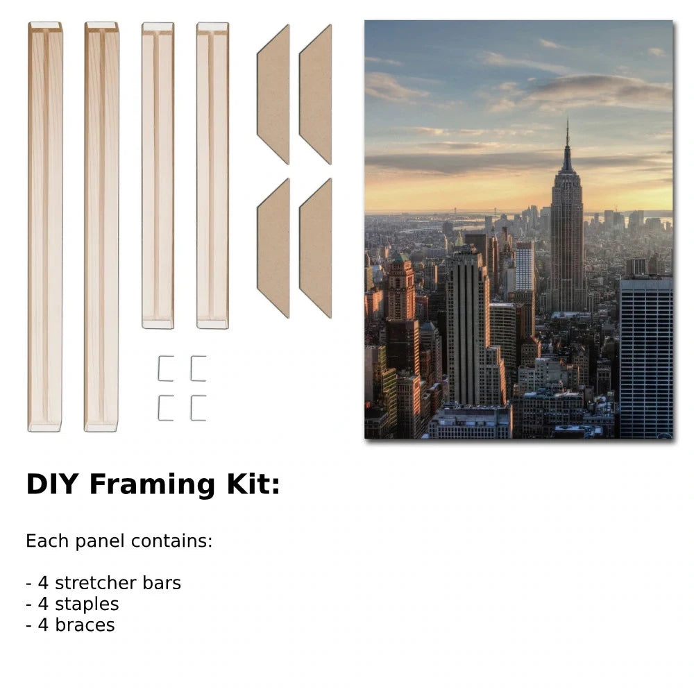 Drop Shipping DIY Wooden Framework DIY Canvas Paintings Frame Natural Wood Photo Frame Poster Frame Home Decor Picture Frames