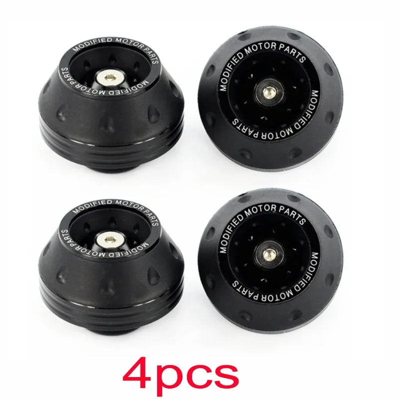 4PCS Universal Motorcycle Wheel Protection Crash Pad Motorbike Crash Protectors Alloy Motocross Falling Front Fork Slider Cups