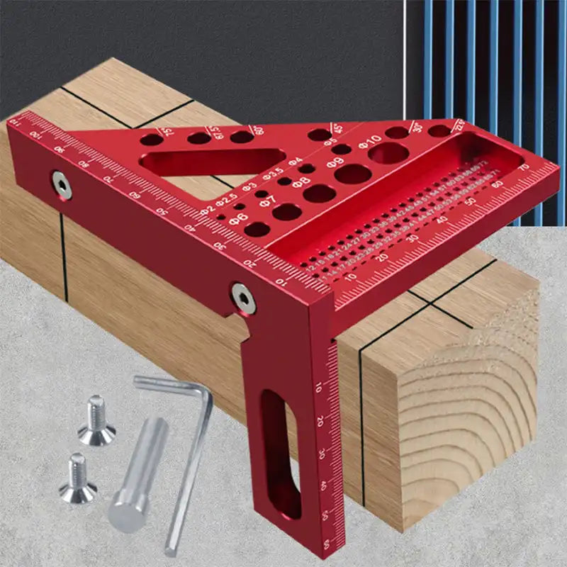 Woodworking Square Protractor Aluminum Alloy Miter Triangle Ruler High Precision Layout Measuring Tool for Engineer Carpenter