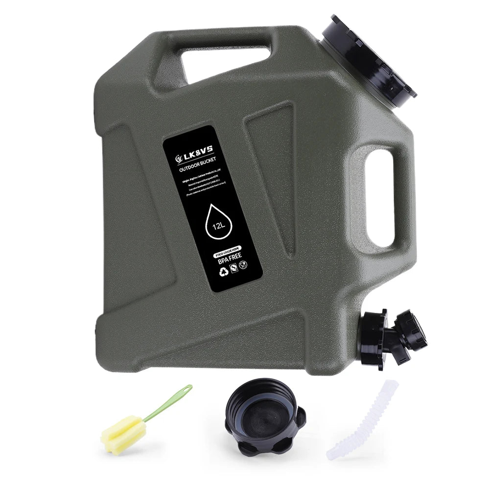 12/11L Emergency Water Can Water Storage Container Portable Large Capacity Outdoor Hiking Accessories Camping Tourism