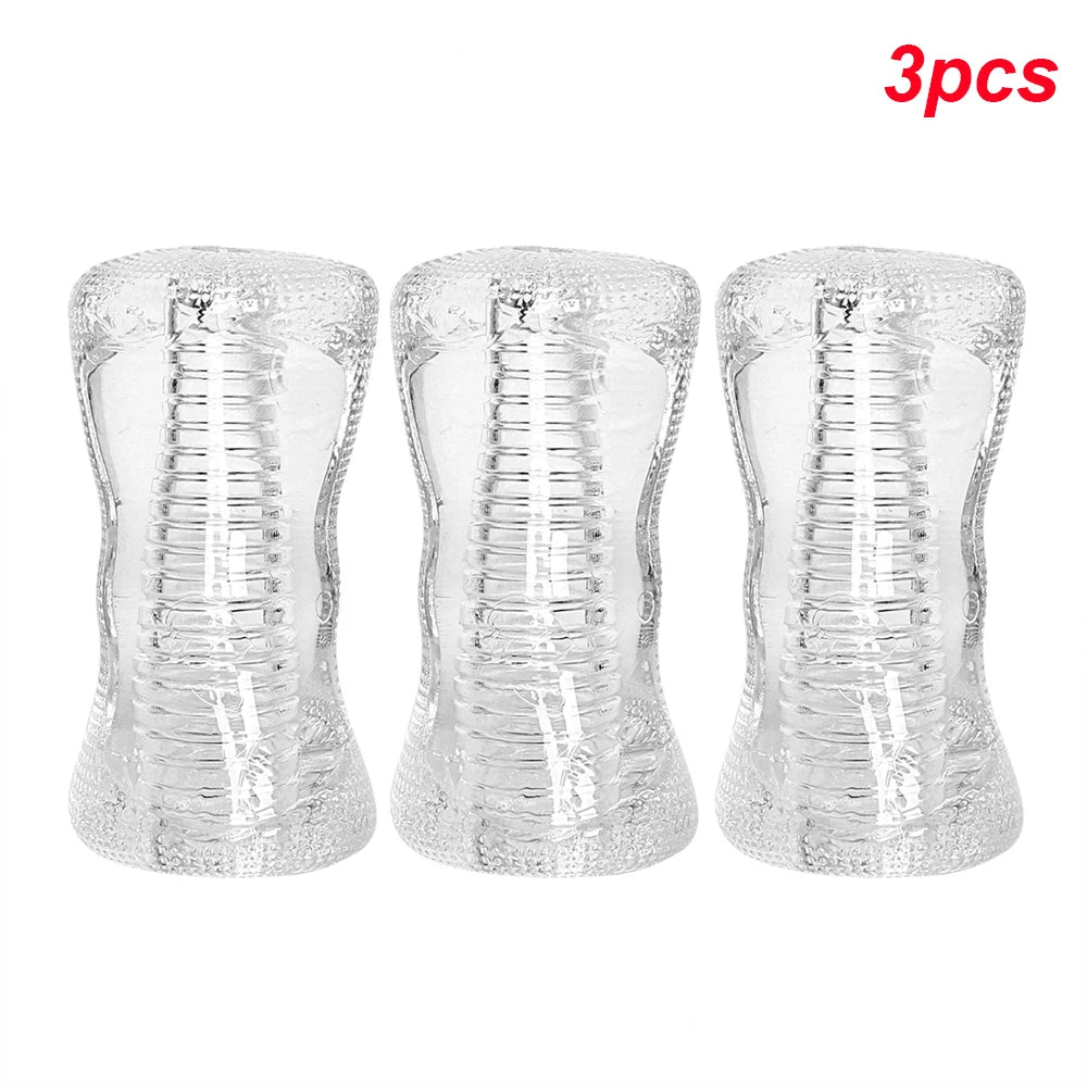 13cm Male Masturbator Transparent Jelly Artificial Vaginal Real Pussy for Men Penis Exerciser Cock Enlarger Suck Sex Toys Erotic
