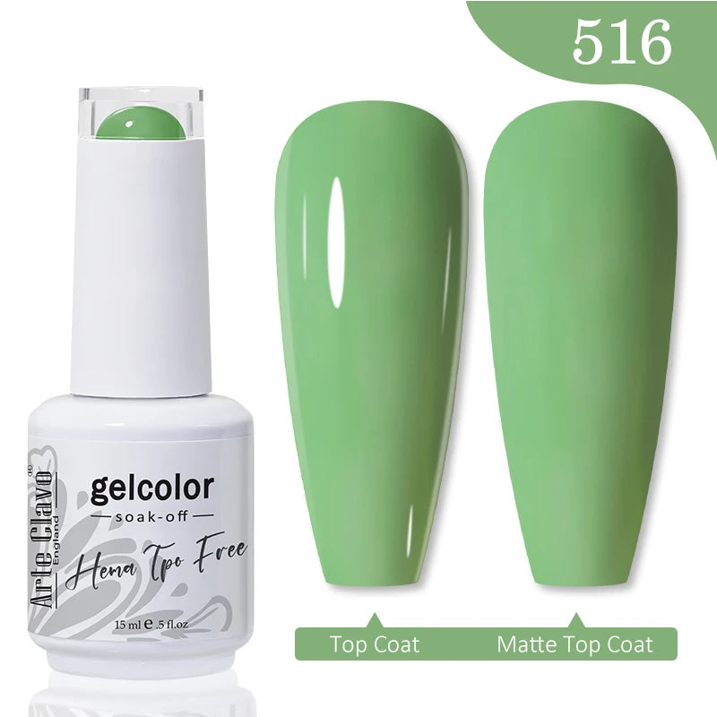 Arte Clavo HEMA TPO FREE Gel Nail Polish Jelly 15ml LED Nail Gel Hybrid Varnish Matt Top Base Coat Nail Art Gellak Primer