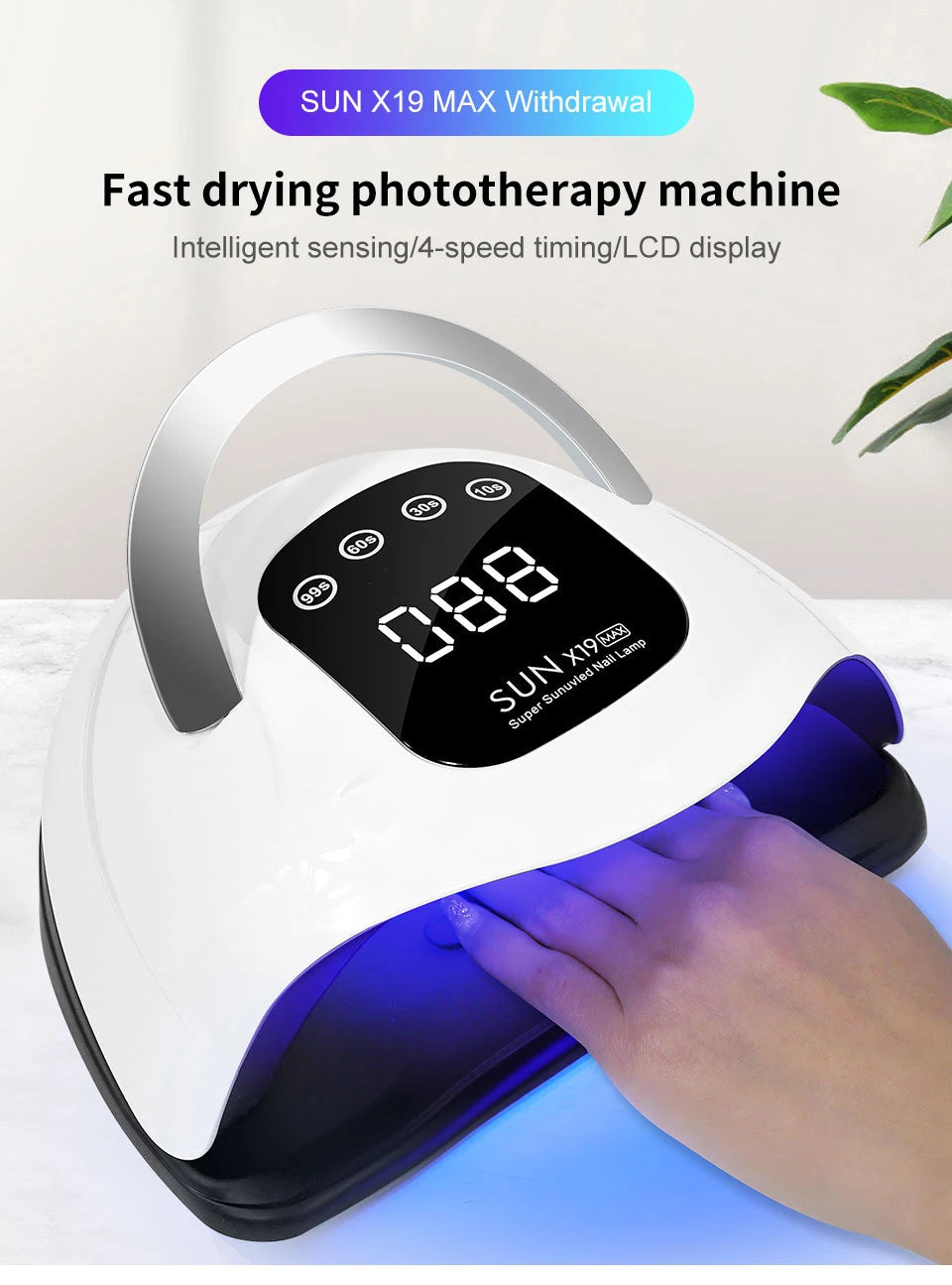 LIMEGIRL UV LED Light for Nails Polish Drying Lamp with Motion Sensing Manicure Pedicure Professional Home Salon Tool Equipment