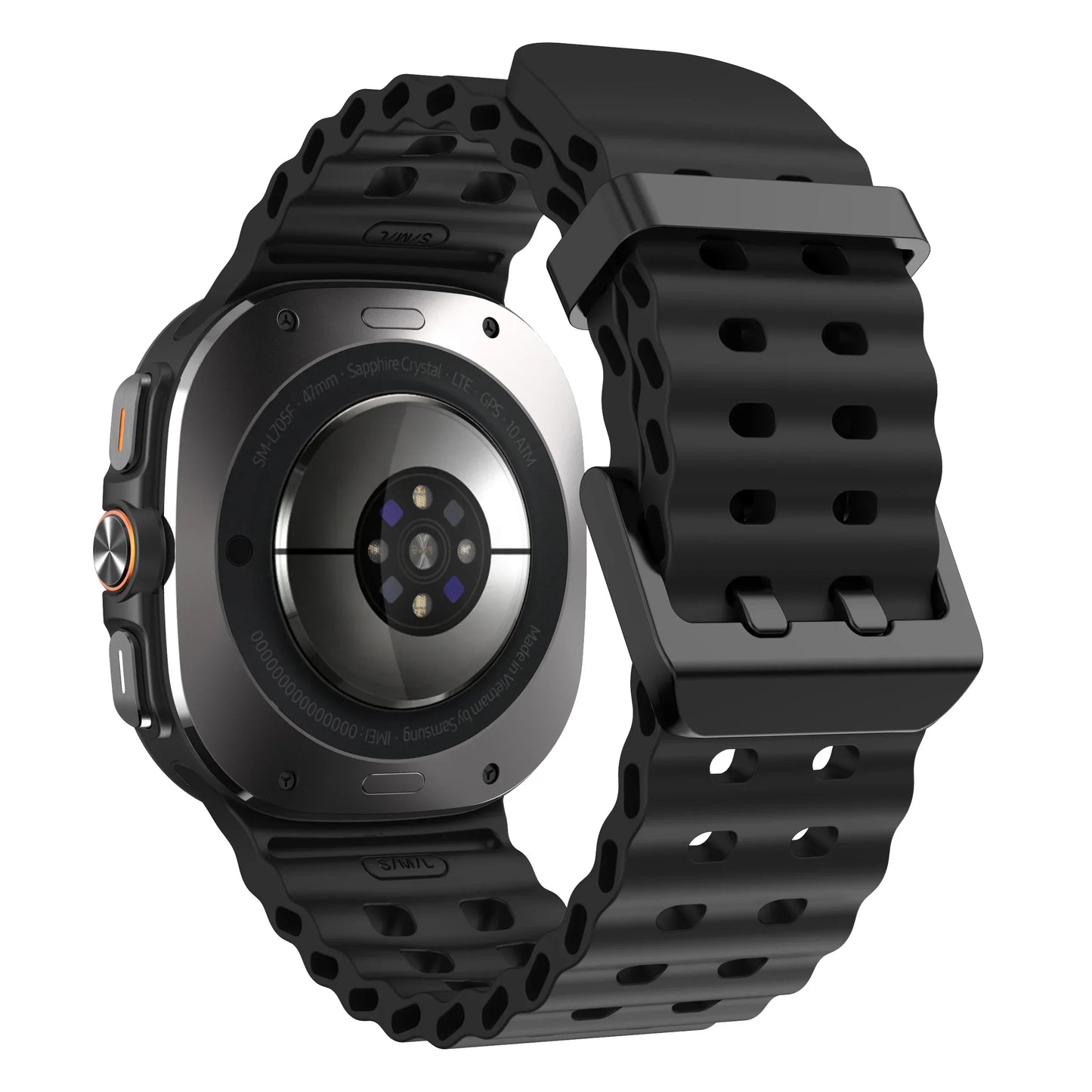 NEW Marine Silicone Strap for Samsung Watch Ultra 47mm Bracelet No Gaps Sport Two-tone Band for Galaxy 7 Ultra Watchband Straps