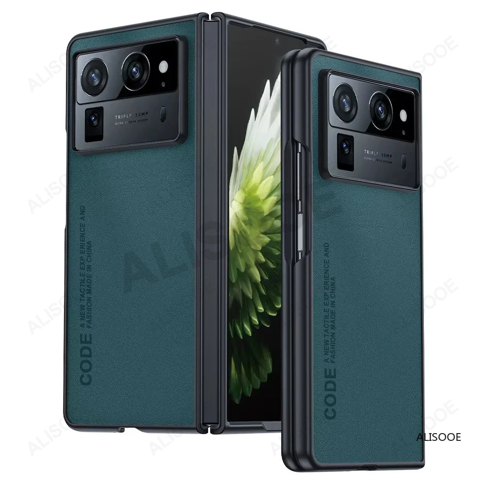 Funda for Tecno Phantom V Fold 2 Case Carbon Fiber Texture PU-Leather Protection Phone Cover for Phantom V Fold2 5G Capa