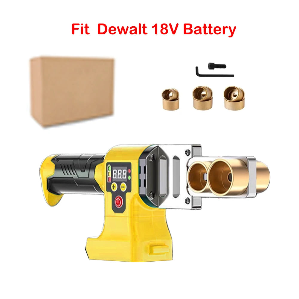 Electric Pipe Welding Machine Cordless Fuser PPR PE Soldering Iron Plastic Tube PP Heating Hot Melt Fit Makita/Dewalt No Battery