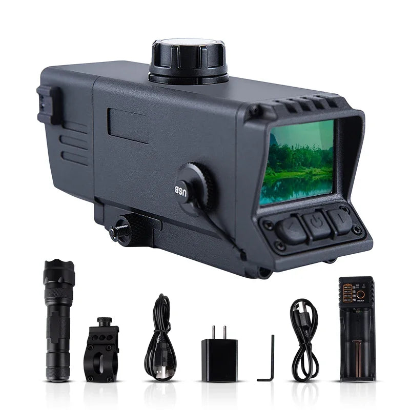 Night Vision Scope Night Vision Rifle Scope with IR850 MOA Recording and Range Finder Infrared Tactical monocular with Crosshair