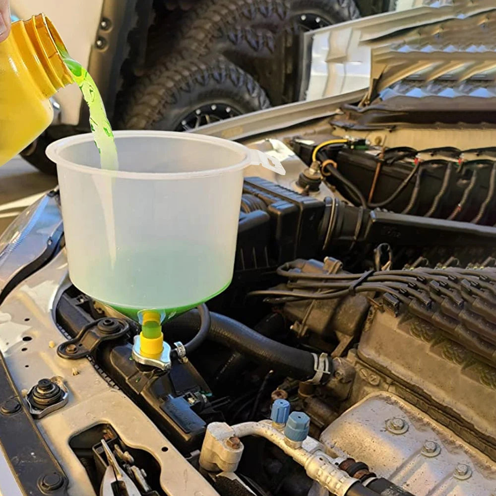 Plastic Filling Funnel Spout Car Accessories 15Pcs/Set Spill Proof Coolant Filling Kit Pour Oil Tool