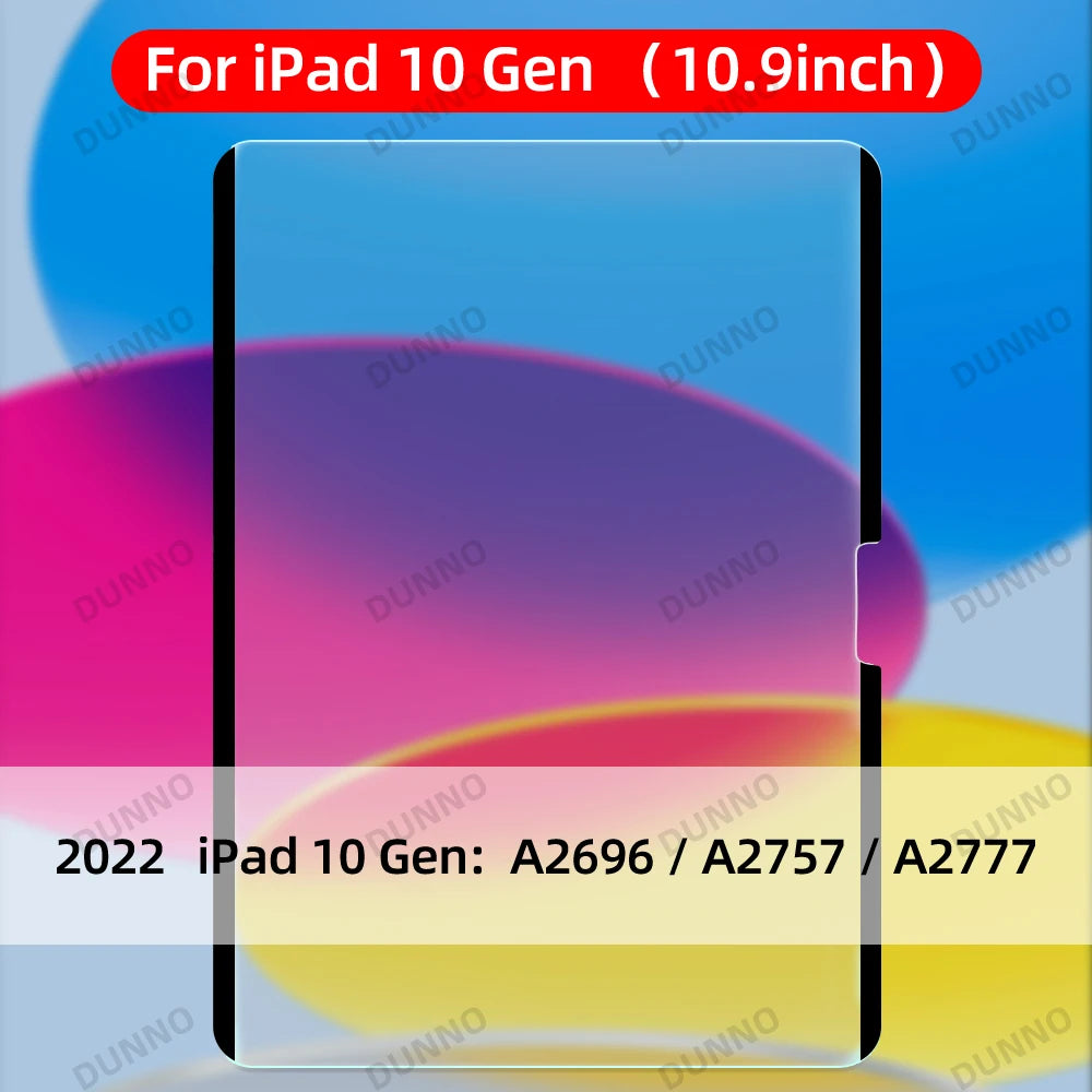 Paper Feel Screen Protector Film for iPad Air 11in 2024 Pro 11/12.9 Air 4 5 10/9/8/7th Generation Removable Magnetic Attraction