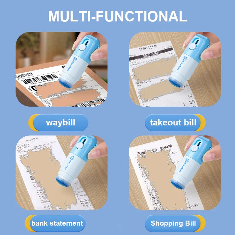 1/2/5/10PCs Unboxing Knife Thermal Paper Eraser Letter Opener Portable Box Cutter Thermal Paper Data Protection Tool Home Office