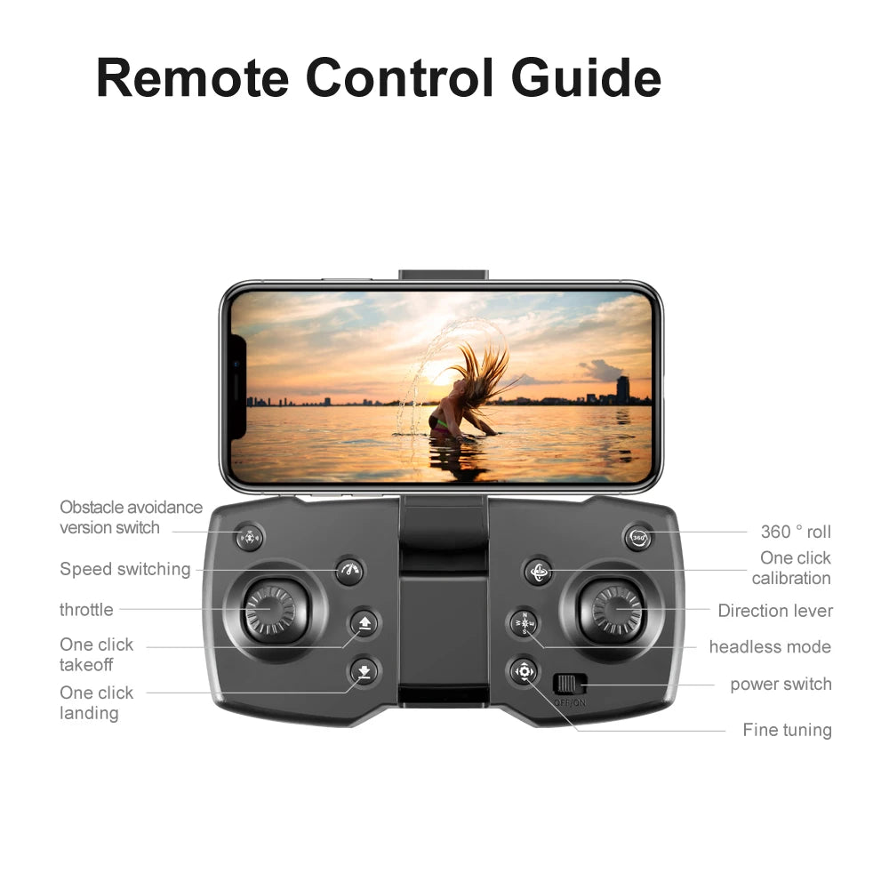 New V88 Mini Drone 4K HD Dual Camera 5G GPS Obstacle Avoidance Photography Optical Flow Foldable Quadcopter Toy UAV