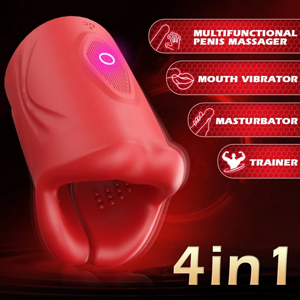 Glans Trainer for Men Powerful Vibrating Penis Training Glans Masturbator Lasting Endurance Massager Vibrator Erotic Sex Toys