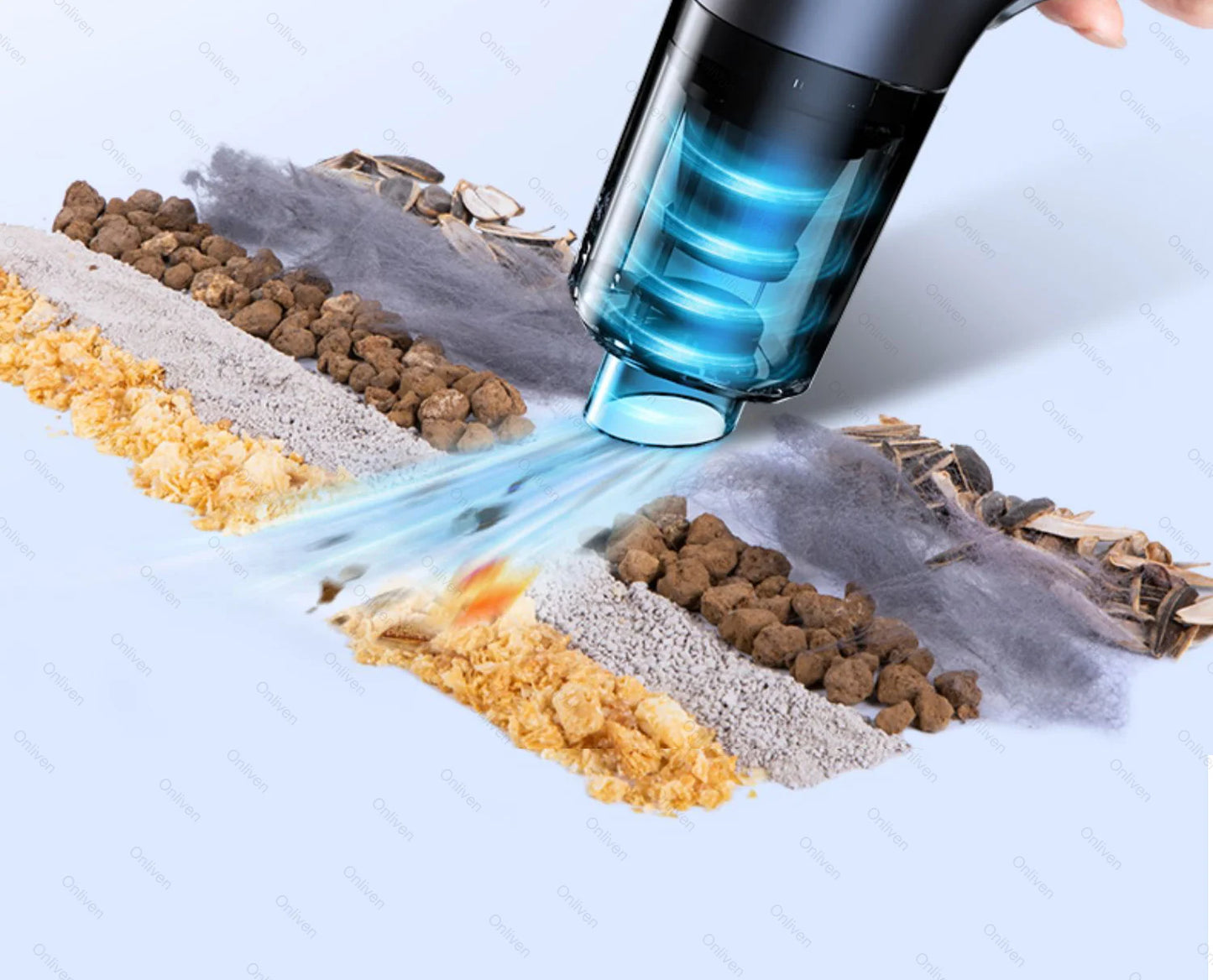 SZUK 98000PA Car Vacuum Cleaner Mini Powerful Cleaning Machine Strong Suction Handheld for Car Wireless Portable Home Appliance