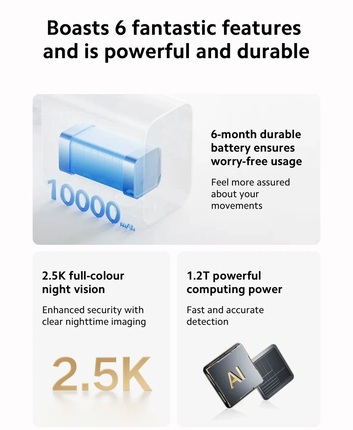 Xiaomi BW500 Outdoor Camera 2.5K HD Night Vision 10m Color AI Security IP67 Waterproof Long Battery Life Smart Home Surveillance