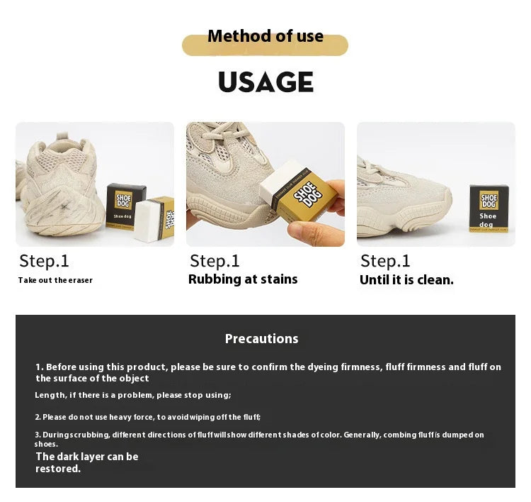 Shoe Brush Portable Suede Sheepskin Shoes Eraser Matte Leather Fabric Care Shoes Cleaning Tools Leather Cleaner Rubber Block