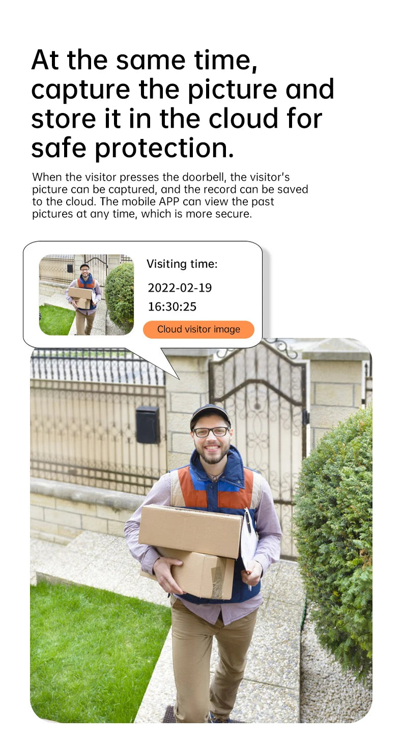 Tuya Smart Video Doorbell WiFi Wireless HD Camerabattery powered camera Security Door Bell Wi-Fi Intercom for Home Apartment