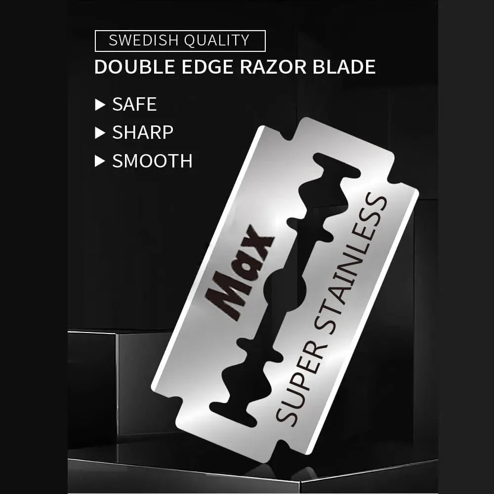 ( 1 Holder+10/20 Blades )Straight shaver arm, men's folding manual shaver, men's shaver, razor sharp blade barber shop razor