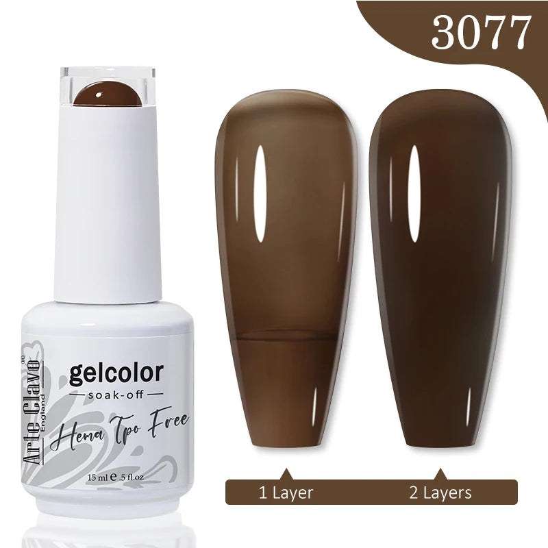 Arte Clavo HEMA TPO FREE Gel Nail Polish Jelly 15ml LED Nail Gel Hybrid Varnish Matt Top Base Coat Nail Art Gellak Primer