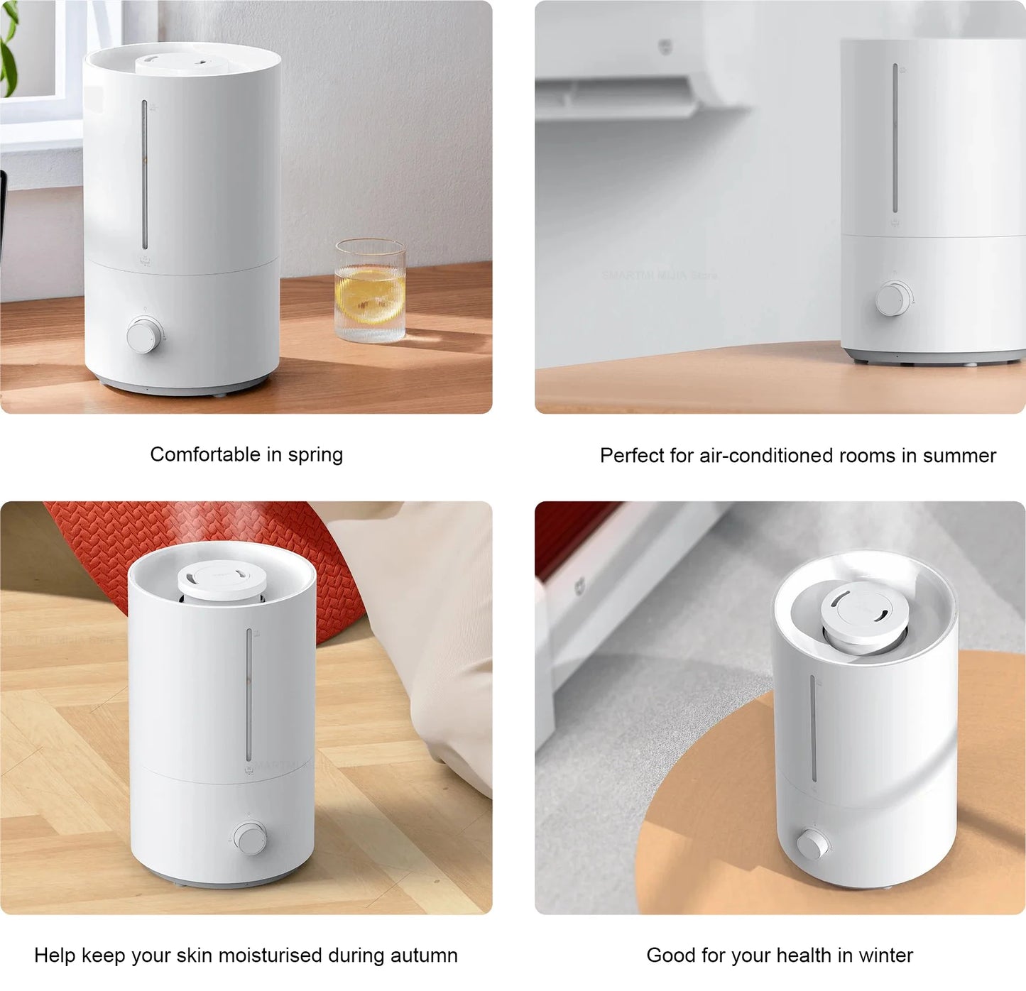XIAOMI MIJIA Humidifier 2,Top Fill 4L Supersized Cool Mist Humidifier,30H Runtime,Silver ion antibacterial,For Home, Large Room