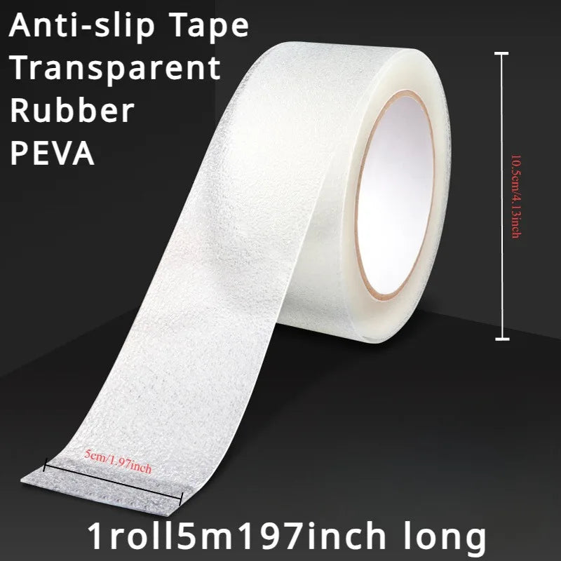 5M Transparent Anti Slip Tape Waterproof Non-Slip Traction Grip Tape to Tubs Boats Stairs Clear Soft Comfortable For Bare Feet
