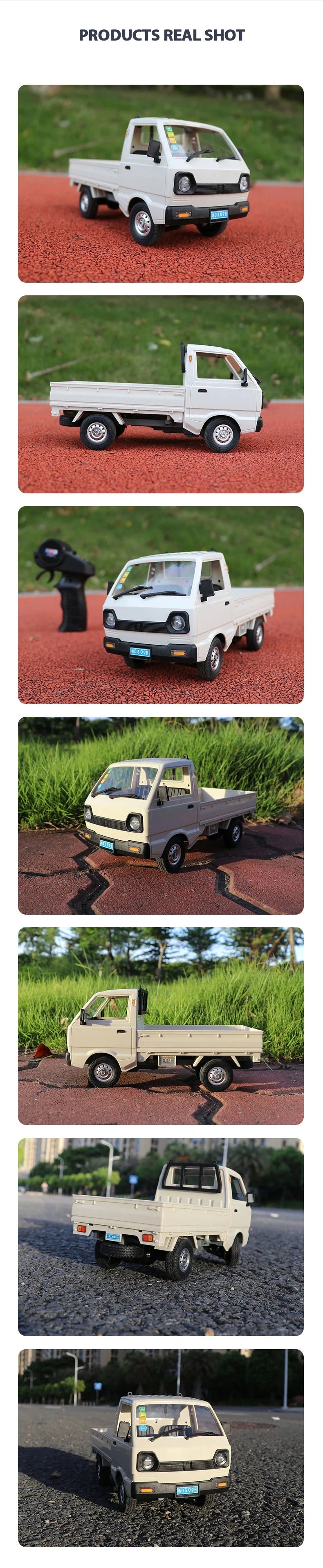 ZWN 1:12/1:16 Retro Rc Car With LED Lights Full-scale Simulation Vehicle Professional 4WD Remote Control Pickup Truck Model Toys