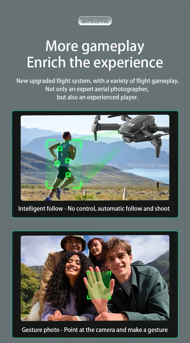 New H4 Mini Drone 4K WIFI FPV Wide Angle HD Dual8K Camera Height Hold RC Foldable Quadcopter Helicopter Toy Gift Apron Sell