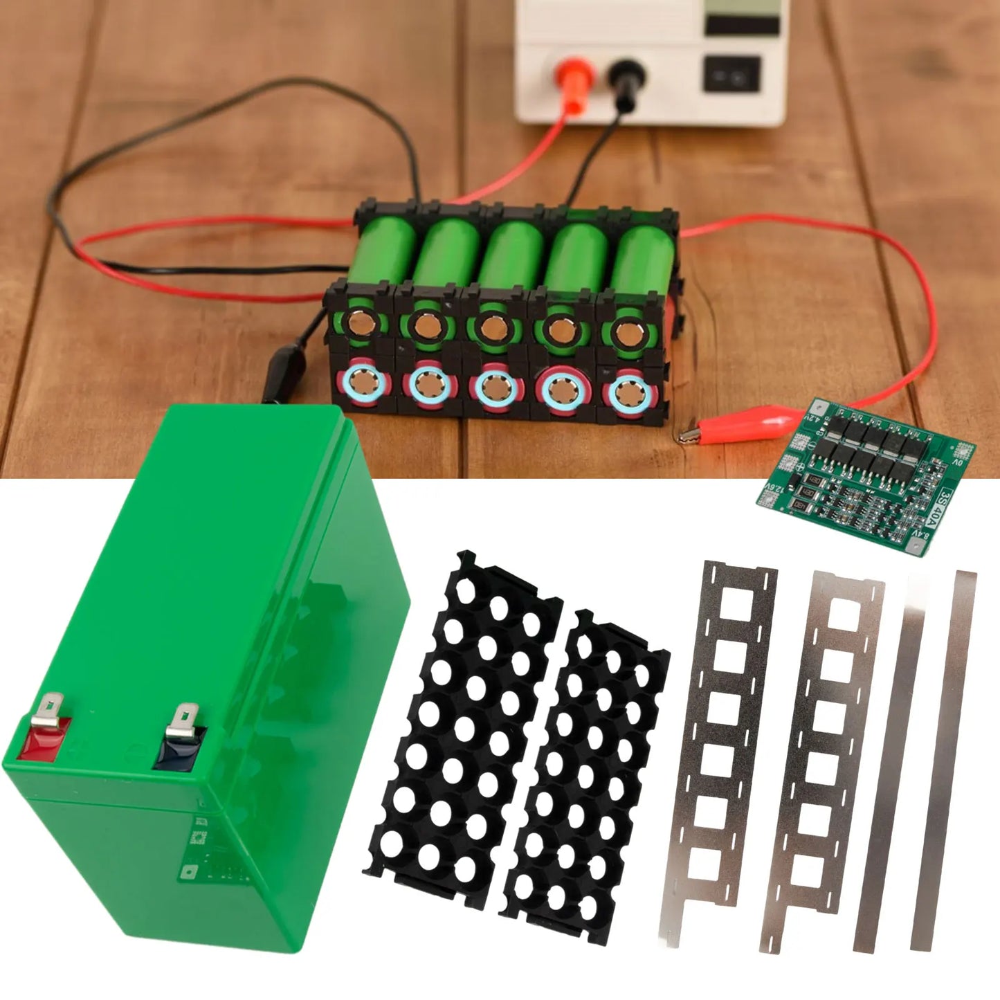 12V/7Ah Battery Case Fit 18650 Cells Empty Box 3*7 Holder 3S25A BMS Nickel Strip Storage Box For DIY Battery Packing Protector