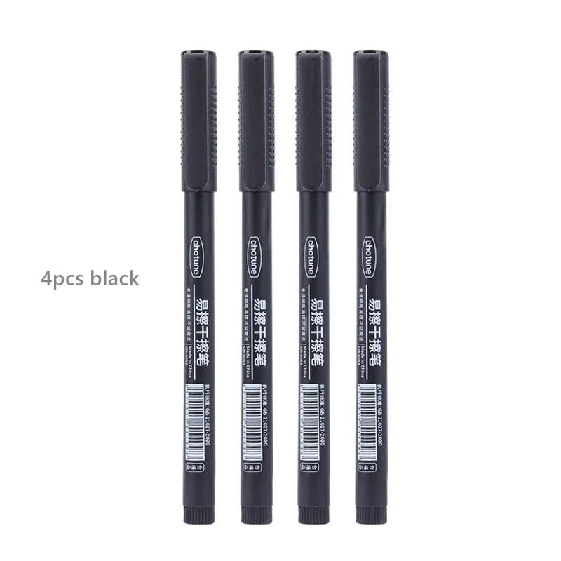 8pcs Erasable Whiteboard Pen 0.5mm Fine Point Black/Blue/Red Ink Blackboard Marker School Office Art Writing Stationery