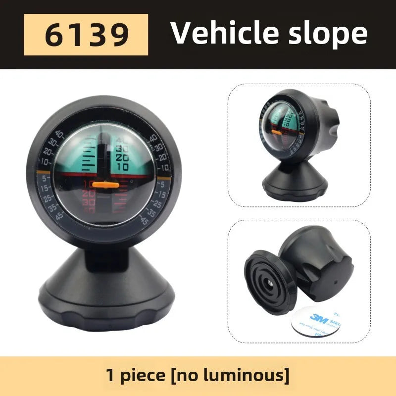 Outdoor Outing Car Guide Ball Self-driving Tour Compass with Thermometer Car Interior Decoration Accessories