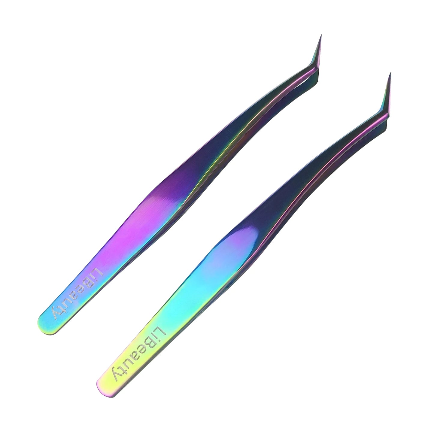 Libeauty 1 Pair Professional Eyelash Tweezers 3D Volume Eyelash Extension Lash Eyebrow Excellent Closure Grafting Eyelash Tools