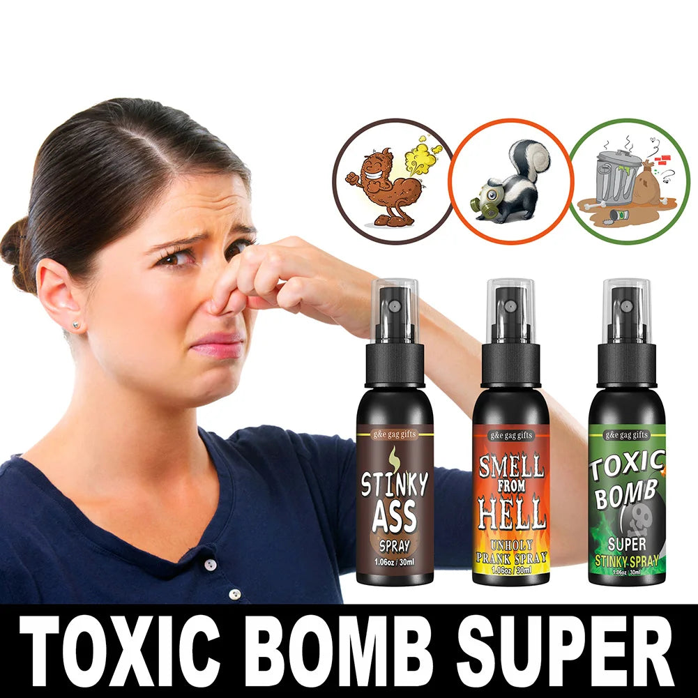 30ml Fart Spray Prank Joke Non Toxic Terrible Smell Spray Plastic Fart Gag Spray Party Supplies Odor Spray Halloween Funny Toys