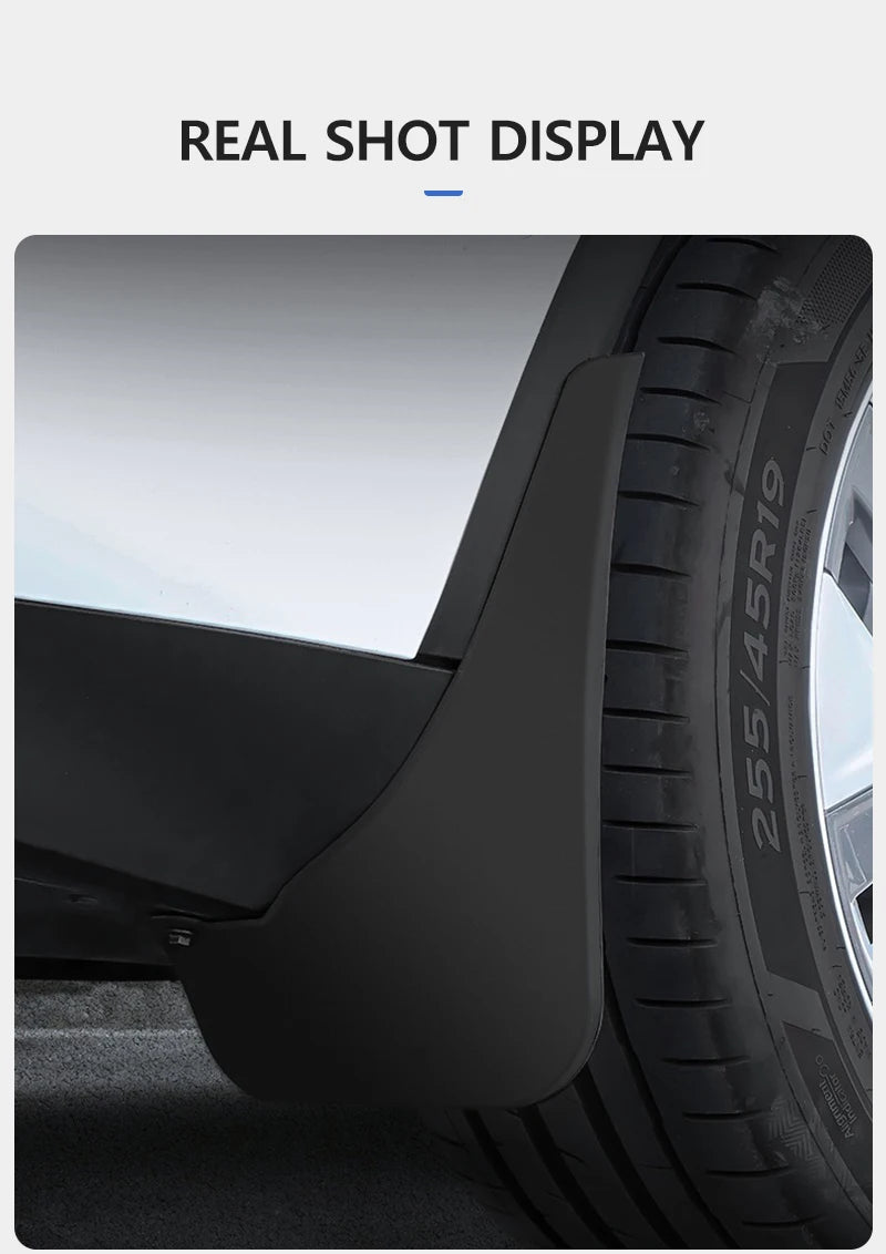 NovaAcc Fender Mud Flaps for Tesla Model Y 2017 to 2024 Model 3 2021 to 2023 2024 Highland Flexible Mud Guards for Tesla