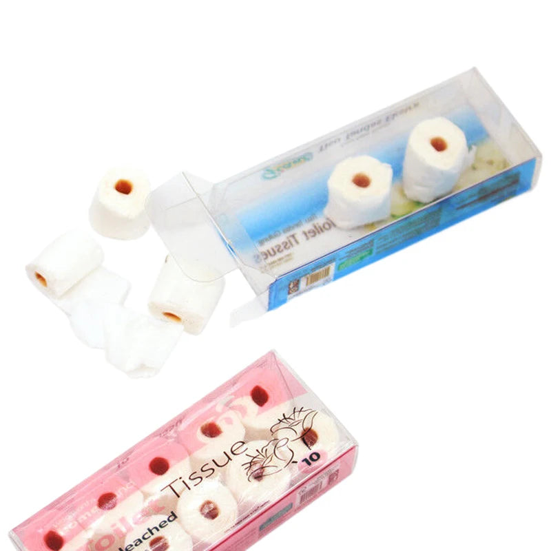 1 Set 1/12 Dollhouse Mini Paper Towel Roll Model Toilet Tissue Decoration Dolls House Bathroom Accessories