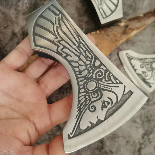 Professional Viking Throwing Axe Stainless Steel Jungle Goddess Design Outdoor Camping Tool Durable Unsharpened Man Gift
